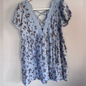 Urban Outfitters Light Blue Floral Dress